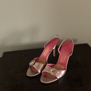 Salvatore Ferragamo Rose Gold Heels